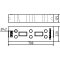 Mobile fence base | plate of concrete | Length: 700 mmHeight: 125 mmWidth: 220 mmwith 6 holes ( 42 mm)36 kg